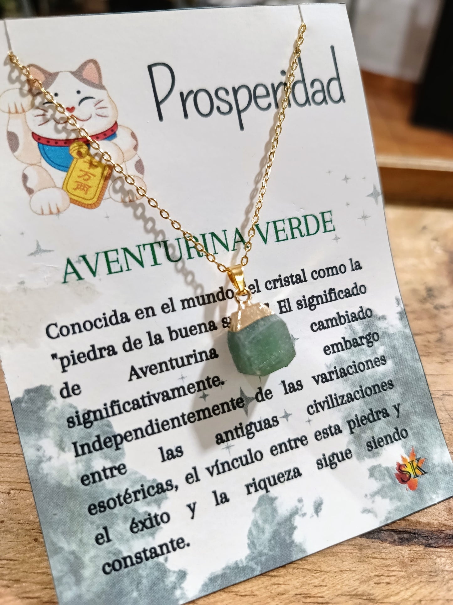 001 Collar Aventurina Verde