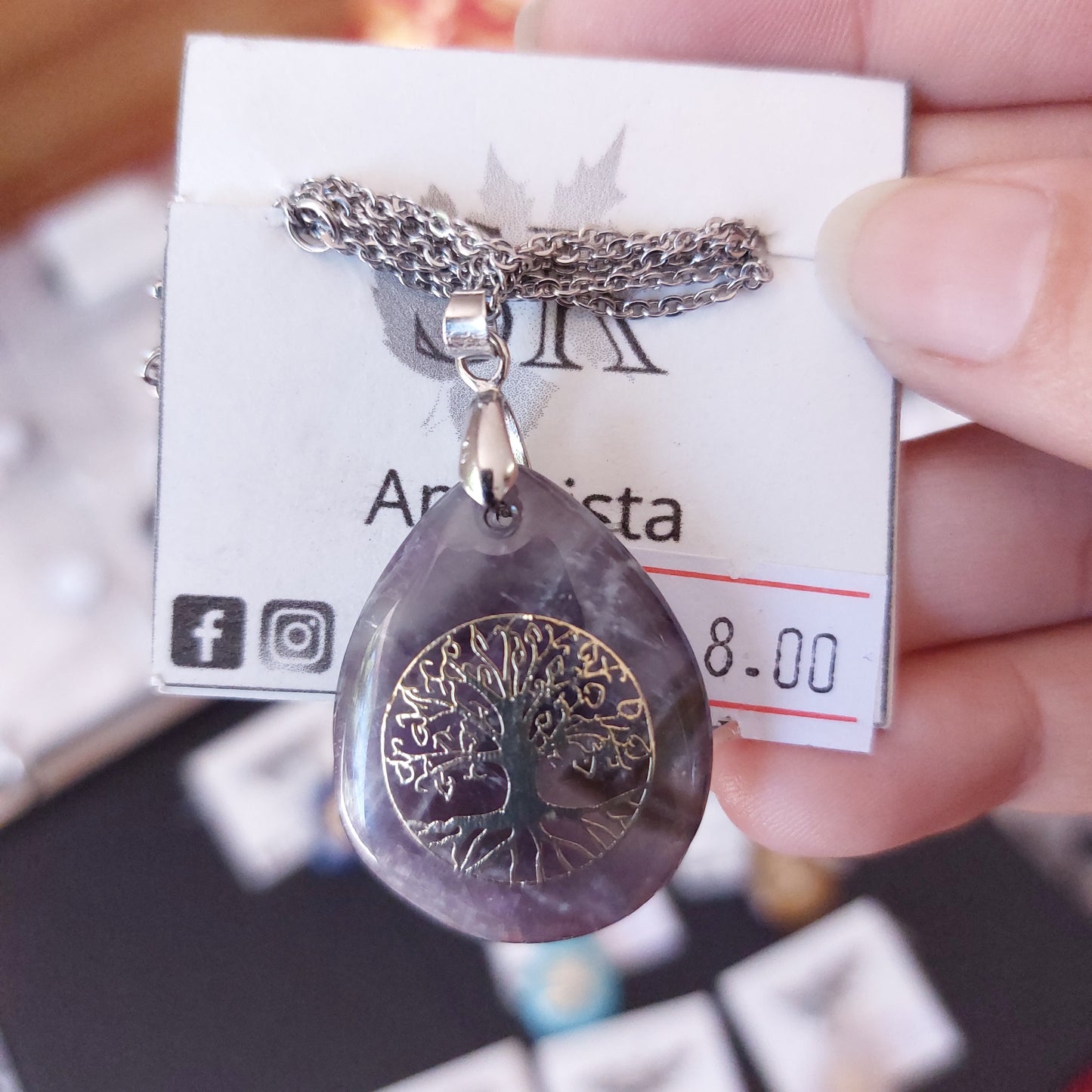 002 Collar Amatista y Arbol de la vida