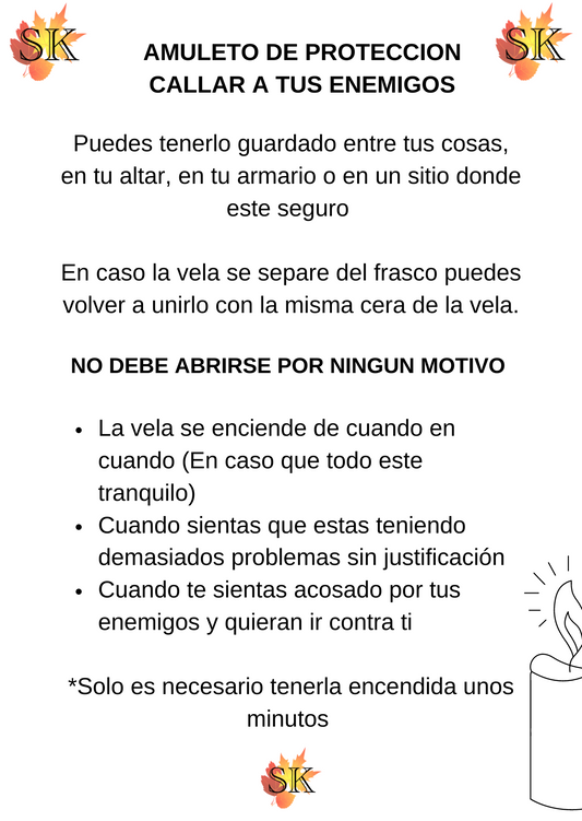 Amuleto Callar Enemigos