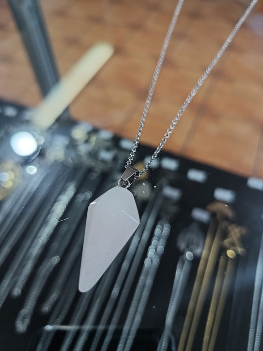 Péndulo Grande de Cuarzo Rosa