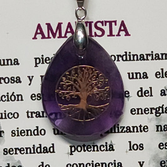 002 Collar Amatista y Arbol de la vida