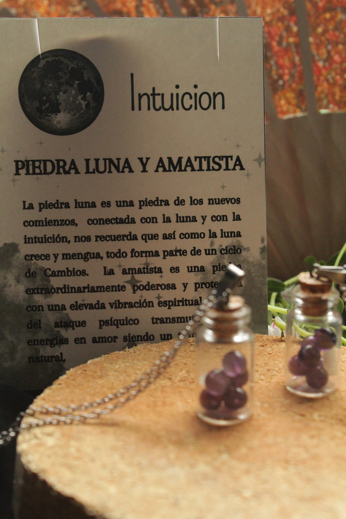 Collar Piedra Luna y Amatista