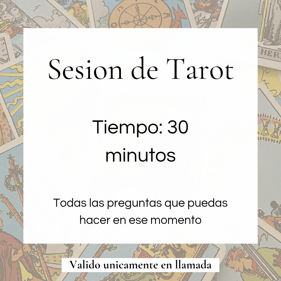 Sesion de Tarot 30 minutos