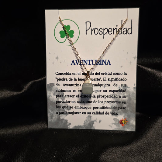 001 Collar Aventurina Verde
