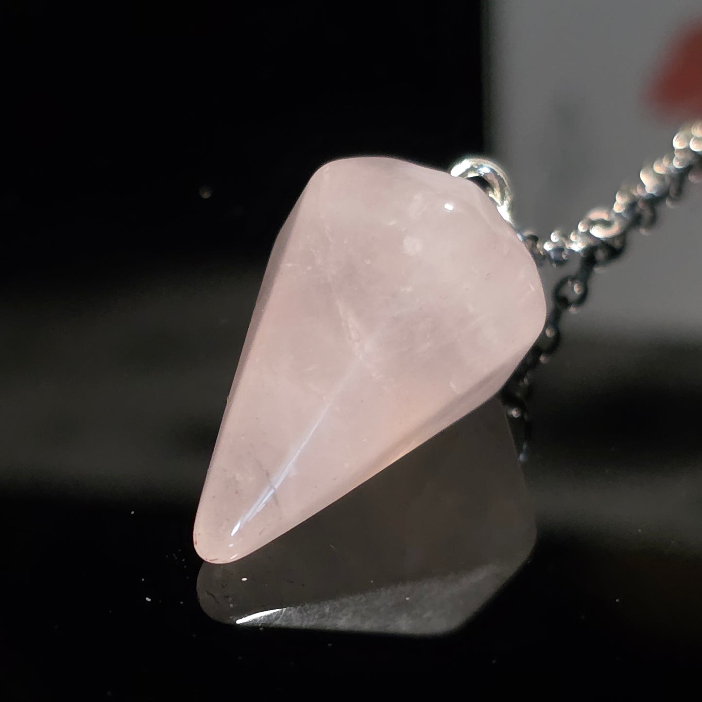 Péndulo Pequeño de Cuarzo Rosa