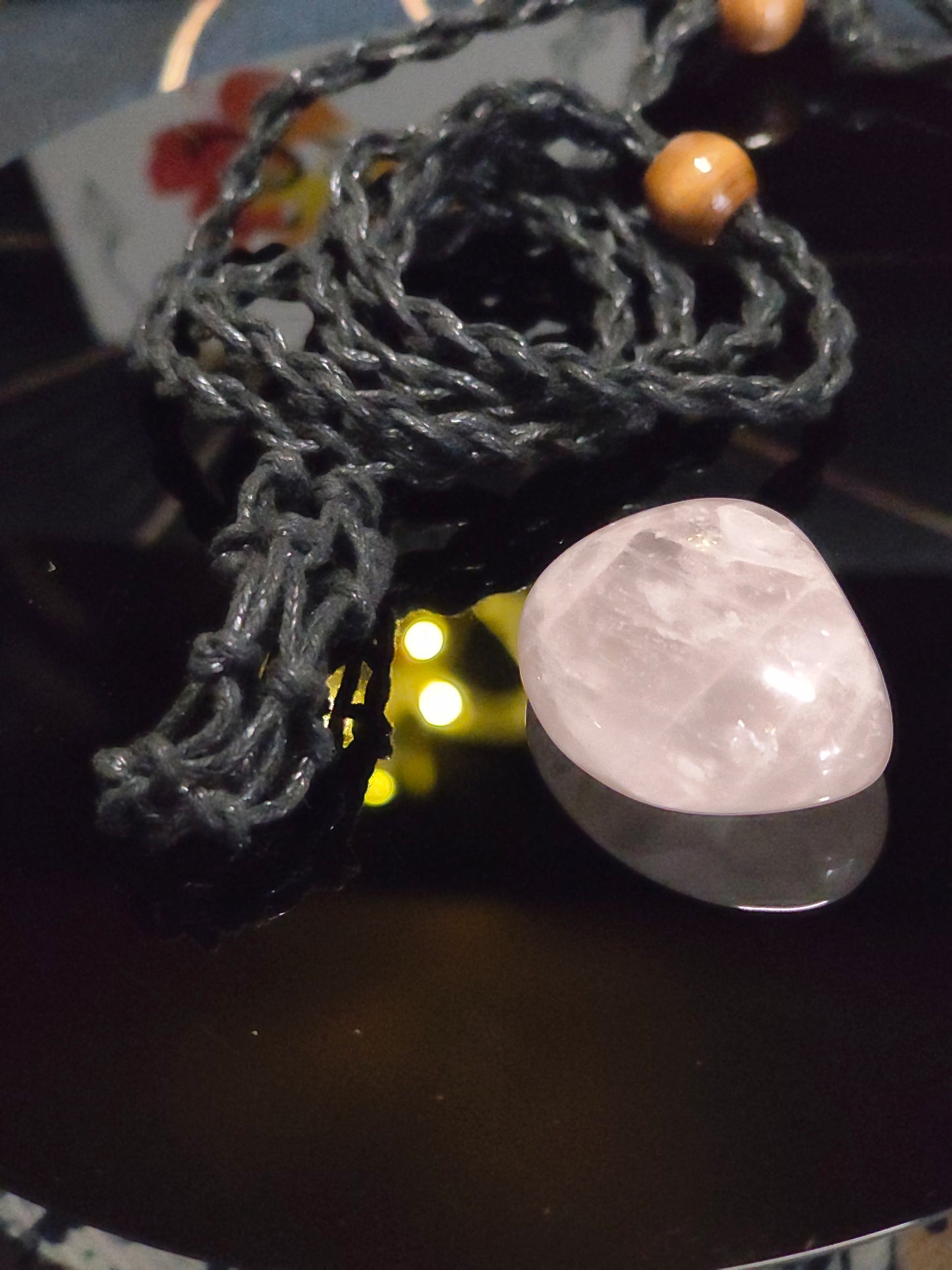 Collar Trenzado + cuarzo