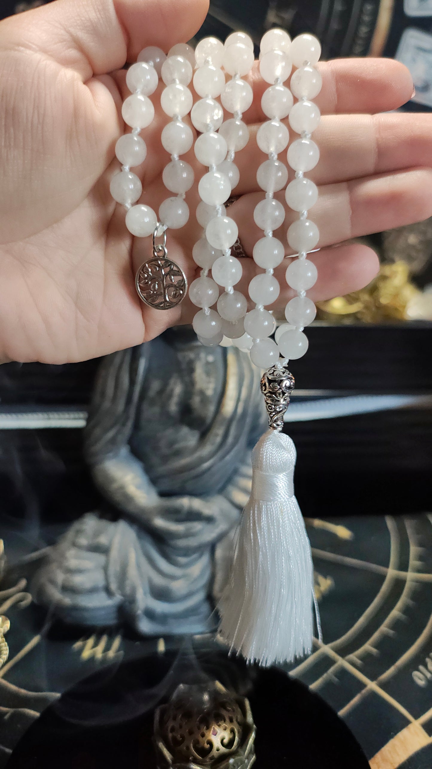 Japamala de Cuarzo Blanco