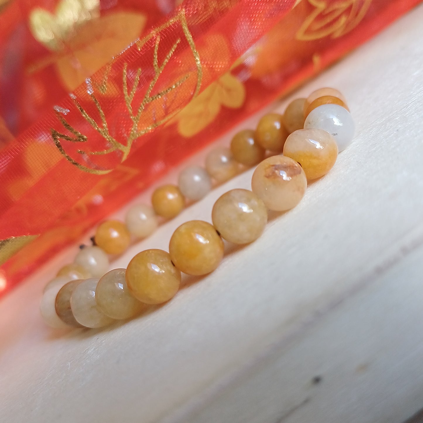 Pulsera Calcedonia Naranja