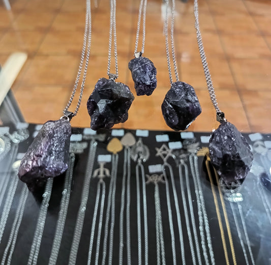 Collar amatista rustica grande