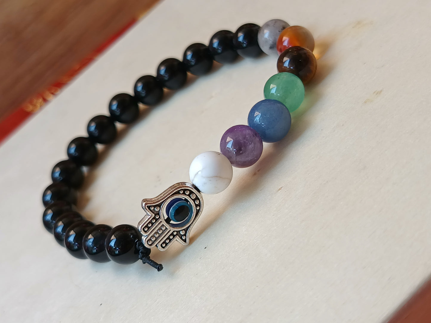 Pulseras 7 Chakras y Mano de Fatima