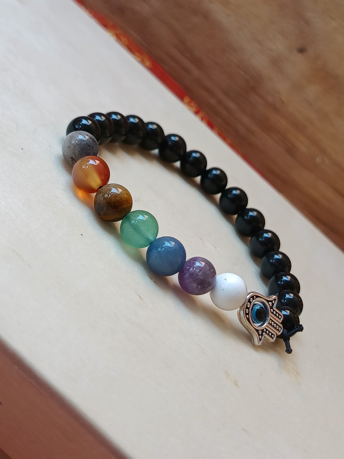 Pulseras 7 Chakras y Mano de Fatima