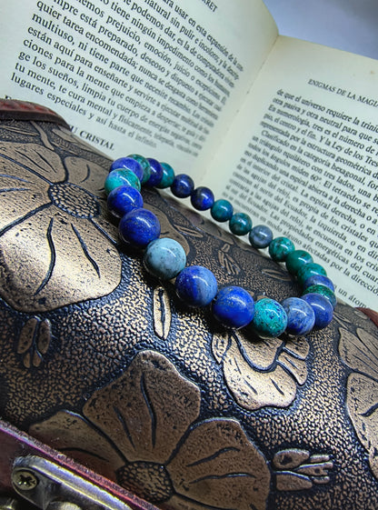 Pulsera Malaquita con Azurita