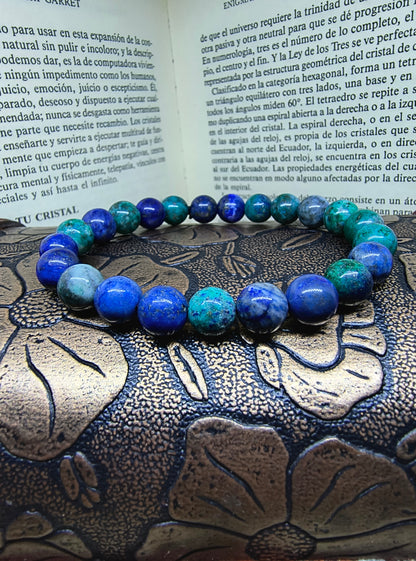 Pulsera Malaquita con Azurita
