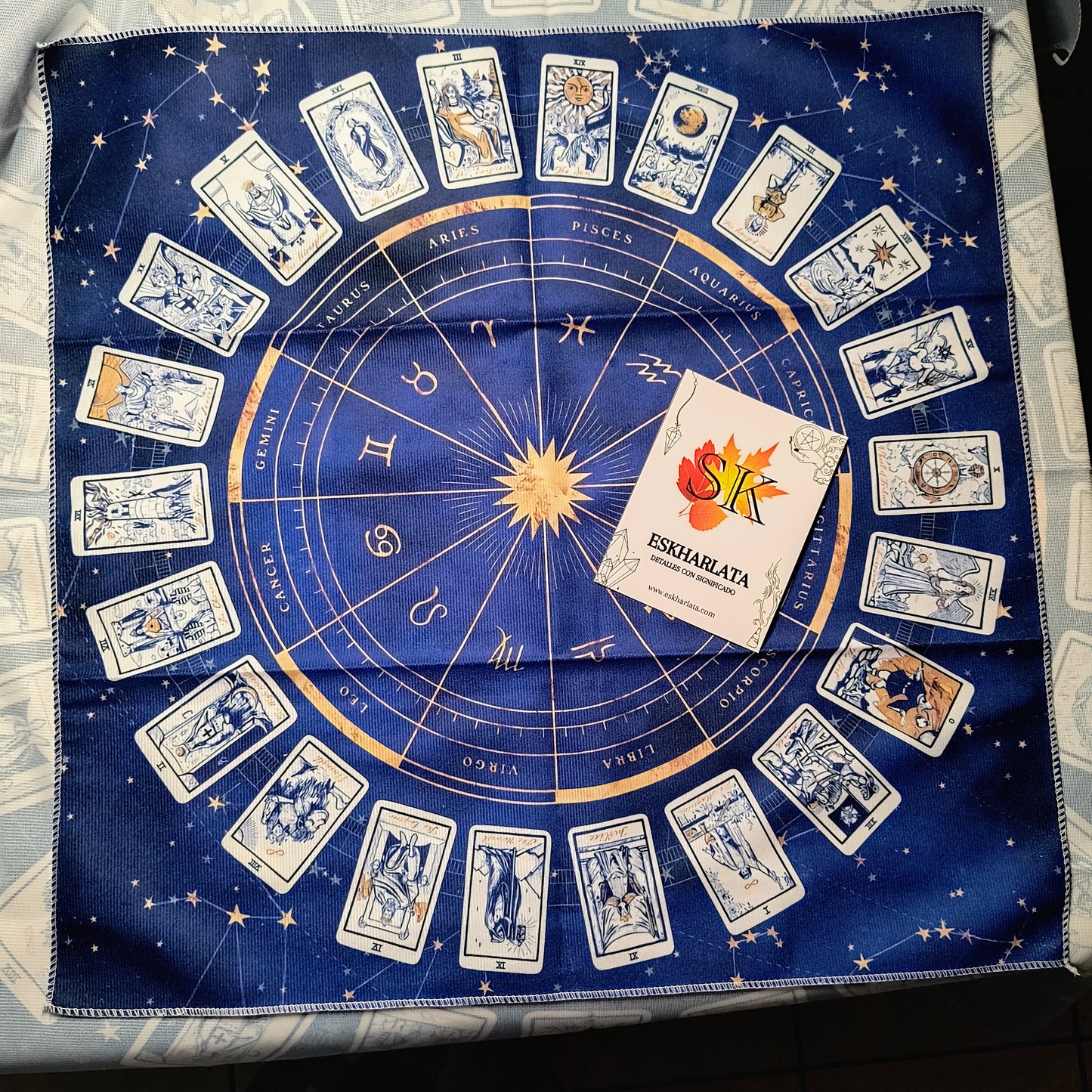 Mantel para Tarot color Azul