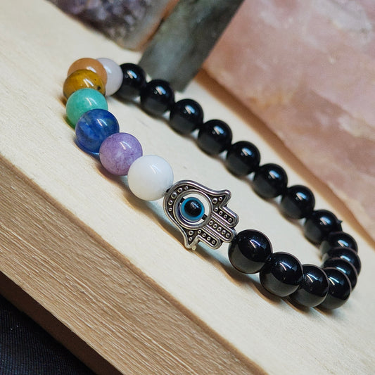 Pulseras 7 Chakras y Mano de Fatima