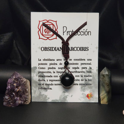 Collar Obsidiana Arcoiris