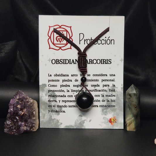Collar Obsidiana Arcoiris