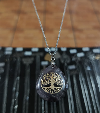 002 Collar Amatista y Arbol de la vida