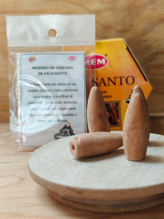 Incienso de Reflujo o cascada Palo Santo 4 Unidades