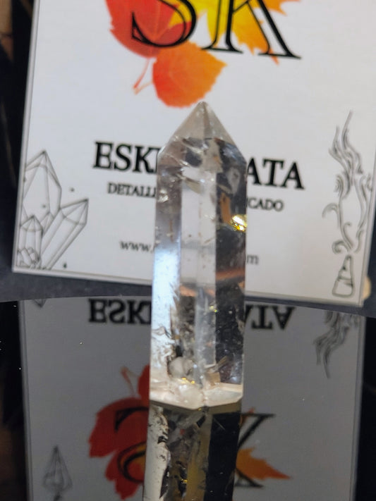Obelisco pequeño de Cuarzo Cristal