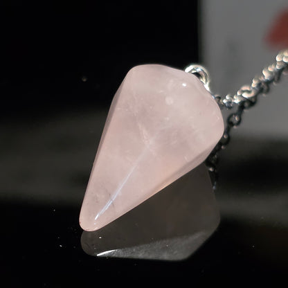Péndulo Pequeño de Cuarzo Rosa